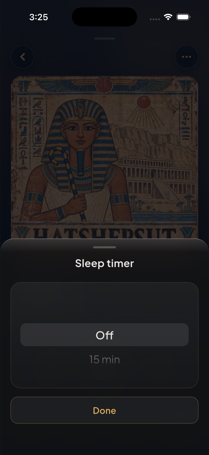 Sleep timer sheet